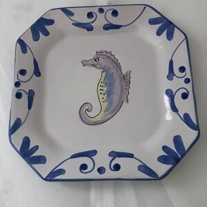 Vietri Octagonal appetizer or Wall Display Plate/ Hand Painted Art Made In Italy